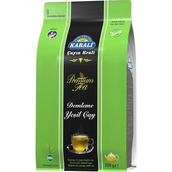 Karali Dökme Premium Demleme Yeşil Çay 200gr 