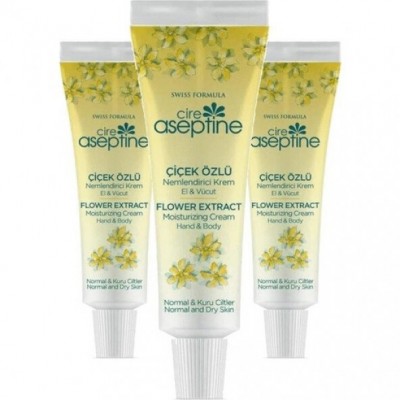 CİRE ASEPTİNE ÇİÇEK ÖZLÜ NEMLENDİRİCİ TÜP KREM KUTULU 30ML 3 ADET CİRE ASEPTİNE ÇİÇEK ÖZLÜ NEMLENDİRİCİ TÜP KREM KUTULU 30ML 3 ADET