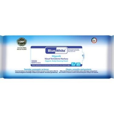 BLUE WHİTE VÜCÜT TEMİZLEME HAVLUSU 50Lİ  BLUE WHİTE VÜCÜT TEMİZLEME HAVLUSU 50Lİ