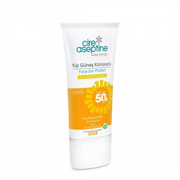 Cire Aseptine Yüz Güneş Koruyucu Kuru ve Normal Ciltler 50 SPF 50 ml