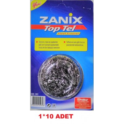 Zanix Bulaşık Top Tel Vakumlu 1*10 Adet