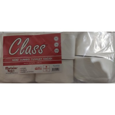 Class Mini Jumbo Tuvalet Kağıdı 2 KATLI 10CM  3,5KĞ 12 ADET