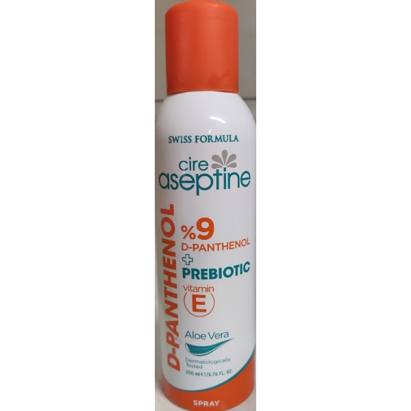 Cire Aseptıne  %9 D-Panthenol + Prebiotic E vitaminli Sprey 200ML Aleo Vera