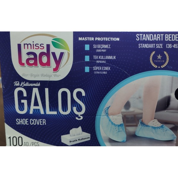 Miss Lady tek Kullanımlık Galoş (36-45) 100lü