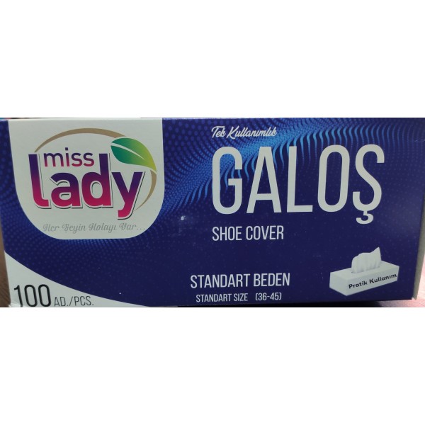 Miss Lady tek Kullanımlık Galoş (36-45) 100lü