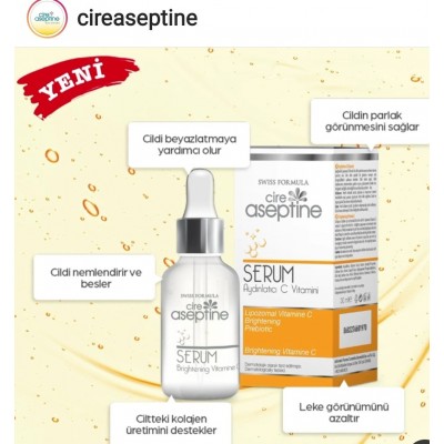 Cıre Aseptıne Aydınlatıcı C  Vıtaminı Yuz Bakım Serumu 30ML Cıre Aseptıne Aydınlatıcı C  Vıtaminı Yuz Bakım Serumu 30ML