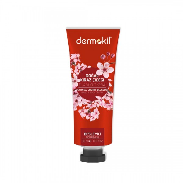 Dermokil El & Vücut Kremi 30ml Doğal Kiraz Çiçeği Besleyici