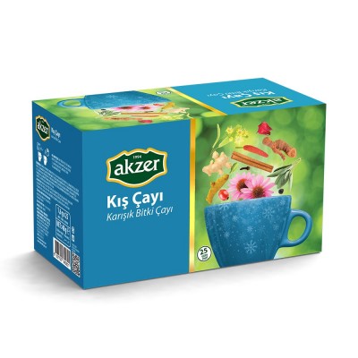 AKZER Premium KIŞ ÇAYI KARIŞIK BİTKİ ÇAYI 25Lİ 40GR AKZER Premium KIŞ ÇAYI KARIŞIK BİTKİ ÇAYI 25Lİ 40GR