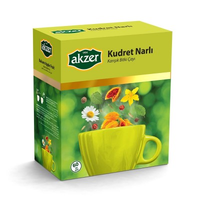 AKZER Fonksiyonel KUDRET NARLI KARIŞIK BİTKİ ÇAYI 60LI 90GR