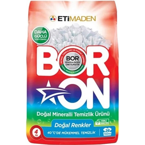 Boron 4 kg Renkliler için Toz Çamaşır Deterjanı