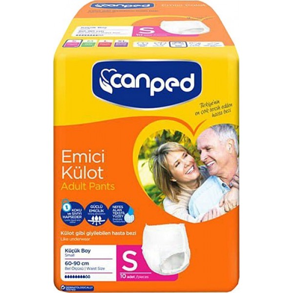 CANPED EMİCİ KÜLOT S KÜÇÜK BOY 10LU BEL ÖLÇÜ 60-90CM