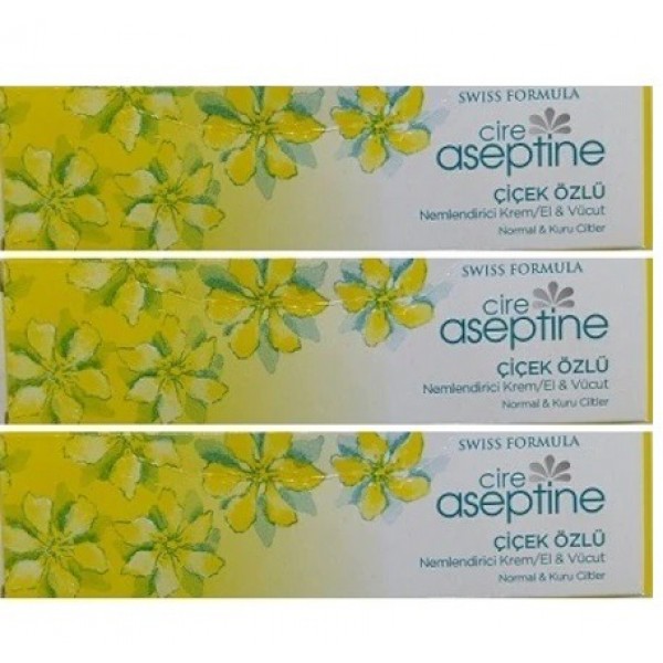 CİRE ASEPTİNE ÇİÇEK ÖZLÜ NEMLENDİRİCİ TÜP KREM KUTULU 30ML *3 ADET