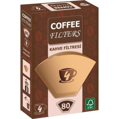 COFFEE FILTERS KAHVE FİLTRESİ  1*4 NO:4  80Lİ