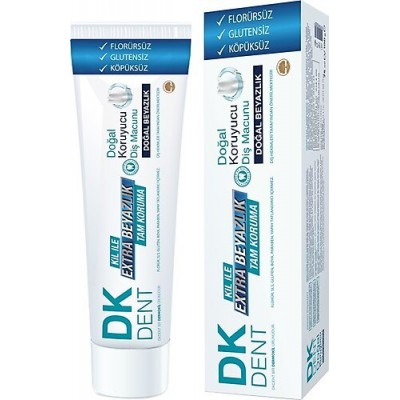 Dermokil DKDENT Doğal kORUYUCU Kil İle Extra Beyazlık Tam Koruma  75ml +Diş Fırça Hediyeli Dermokil DKDENT Doğal kORUYUCU Kil İle Extra Beyazlık Tam Koruma  75ml +Diş Fırça Hediyeli