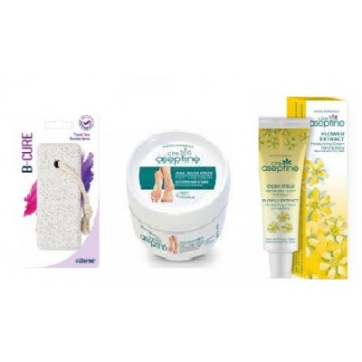 Cire Aseptine Ayak Bakım Kremi 150ml +El Kremi 30ml +Banat Ponza Taşı Cire Aseptine Ayak Bakım Kremi 150ml +El Kremi 30ml +Banat Ponza Taşı