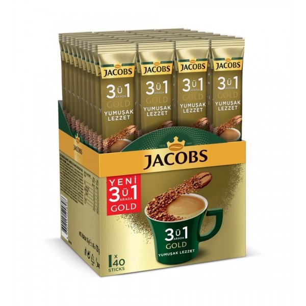 Jacobs gold 3ın 1 arada 18g*40:720gr Yumuşak lezzet