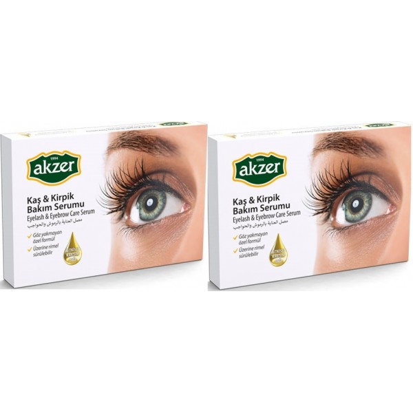 AKZER 2 ADET KAŞ & KİRPİK BAKIM SERUMU 2*10ML*2 AKZER 2 ADET KAŞ & KİRPİK BAKIM SERUMU 2*10ML*2