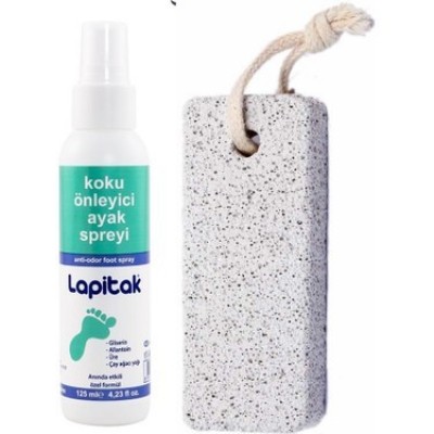 LAPİTAK KOKU ÖNLEYİCİ AYAK SPREY+PONZA TAŞI LAPİTAK KOKU ÖNLEYİCİ AYAK SPREY+PONZA TAŞI
