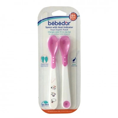BEBEDOR ISIYA DUYARLI KAŞIK SETİ 6+AY 555   BEBEDOR ISIYA DUYARLI KAŞIK SETİ 6+AY 555
