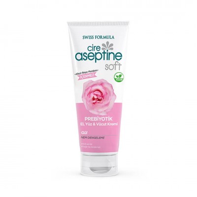 CİRE ASEPTİNE SOFT PREBİYOTİK NEM DENGELEME EL YÜZ VE VÜCÜT KREMİ VEGAN 75ML GÜL CİRE ASEPTİNE SOFT PREBİYOTİK NEM DENGELEME EL YÜZ VE VÜCÜT KREMİ VEGAN 75ML GÜL