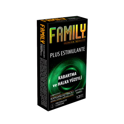 FAMILY PLUS ESTIMULANTE PREZERVATİF 12 ADET  PK.İÇİ FAMILY PLUS ESTIMULANTE PREZERVATİF 12 ADET  PK.İÇİ