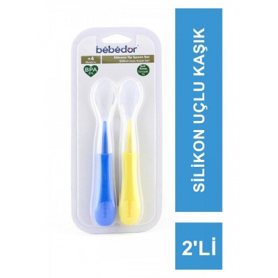BEBEDOR SİLİKON UÇLU 2Lİ KAŞIK 4+ AY 8554 BEBEDOR SİLİKON UÇLU 2Lİ KAŞIK 4+ AY 8554