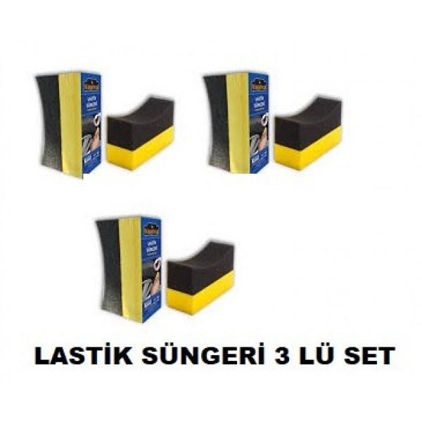 WOLFPAR LASTİK SÜNGERİ 3 LÜ SET