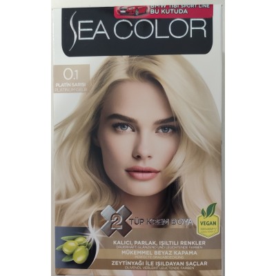 SEA COLOR 0/1 PLATİN SARISI  2 TÜP KREM BOYA SET SEA COLOR 0/1 PLATİN SARISI  2 TÜP KREM BOYA SET