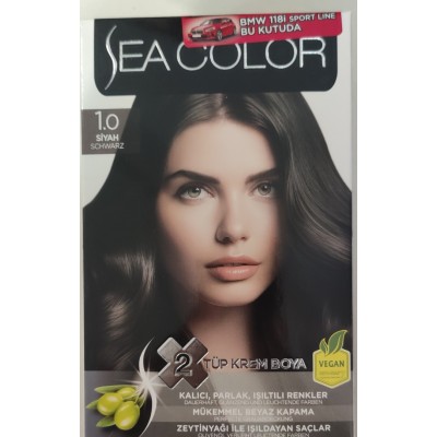 SEA COLOR 1/0 SİYAH  2 TÜP KREM BOYA SET SEA COLOR 1/0 SİYAH  2 TÜP KREM BOYA SET