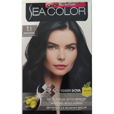 SEA COLOR 1/1 SİYAH MAVİ  2 TÜP KREM BOYA SET SEA COLOR 1/1 SİYAH MAVİ  2 TÜP KREM BOYA SET