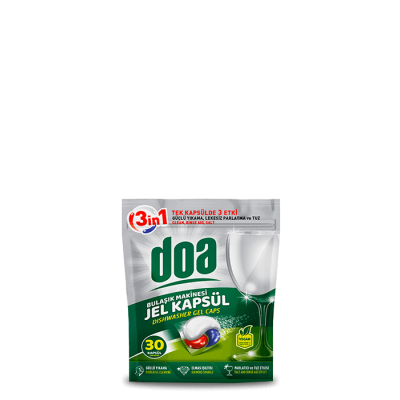 DOA BULAŞIK MAKİNASI 3'İN1 JEL KAPSÜL 30LU VEGAN DOA BULAŞIK MAKİNASI 3'İN1 JEL KAPSÜL 30LU VEGAN