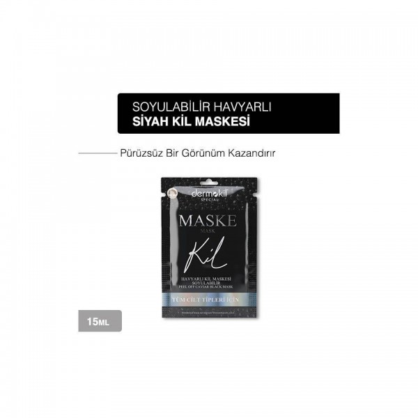 Dermokil Special Soyulabilir Havyarlı Siyah Kil Maskesi 15 ml Tüm ciltler İçin