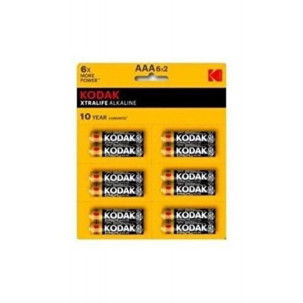 KODAK XTRALIFE ALKALINE İNCE KALEM PİL 1,5V 2Lİ*6: 12 ADET BLİSTER