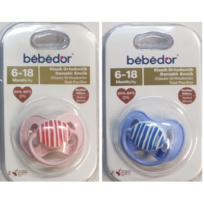 BEBEDOR KLASİK ORTODONTİK DAMAKLI EMZİK NO:2  6-18+AY  202 BEBEDOR KLASİK ORTODONTİK DAMAKLI EMZİK NO:2  6-18+AY  202