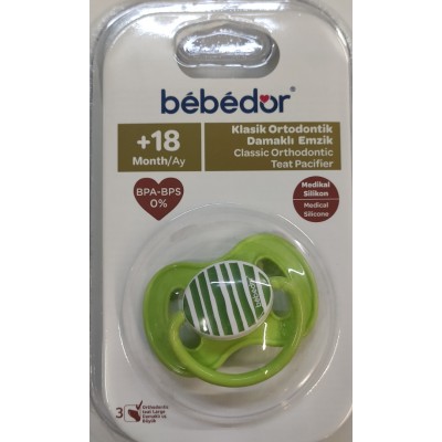 BEBEDOR KLASİK ORTODONTİK DAMAKLI EMZİK NO:3  18+AY  203 BEBEDOR KLASİK ORTODONTİK DAMAKLI EMZİK NO:3  18+AY  203