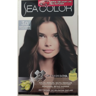 SEA COLOR 3/0 KOYU KAHVE  2 TÜP KREM BOYA SET SEA COLOR 3/0 KOYU KAHVE  2 TÜP KREM BOYA SET