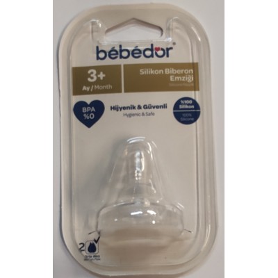 BEBEDOR SİLİKON BİBERON EMZİĞİ 3+AY NO:2  ORTA  AKIŞ 302 BEBEDOR SİLİKON BİBERON EMZİĞİ 3+AY NO:2  ORTA  AKIŞ 302