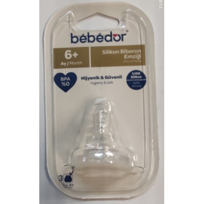 BEBEDOR SİLİKON BİBERON EMZİĞİ 6+AY NO:3  HIZLI AKIŞ  303 BEBEDOR SİLİKON BİBERON EMZİĞİ 6+AY NO:3  HIZLI AKIŞ  303