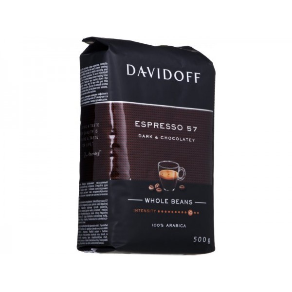 DAVIDOFF ÇEKİRDEK KAHVE ESPRESSO 57 RISTTRETTO  DARK & CHOCOLATEY  500GR