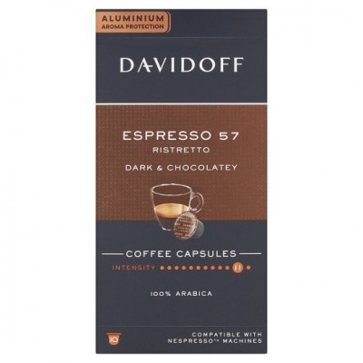 DAVIDOFF KAPSÜL ESPRESSO 57 RISTTRETTO  DARK & CHOCOLATEY  5,5GR 10LU