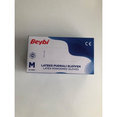 BEYBİ PUDRALI LATEX ELDİVEN 100 LÜ M MEDİUM ORTA BEYBİ PUDRALI LATEX ELDİVEN 100 LÜ M MEDİUM ORTA