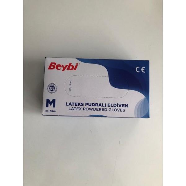 BEYBİ PUDRALI LATEX ELDİVEN 100 LÜ M MEDİUM ORTA