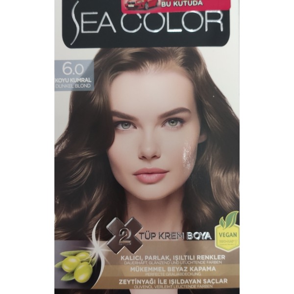 SEA COLOR 6/0 KOYU KUMRAL 2 TÜP KREM BOYA SET