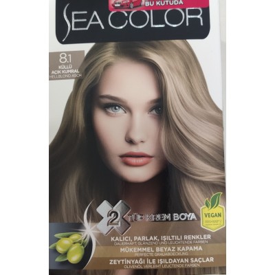 SEA COLOR 8/1 KÜLLÜ AÇIK KUMRAL  2 TÜP KREM BOYA SET