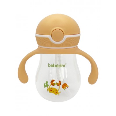 BEBEDOR BAS AÇ KAPAKLI ALIŞTIRMA BARDAĞI  12+AY 260ML  7504