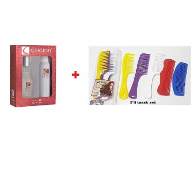 CALDİON KOFRE SET EDT100ML+DEO 150ML + 5 Lİ TARAK SETİ  CALDİON KOFRE SET EDT100ML+DEO 150ML + 5 Lİ TARAK SETİ