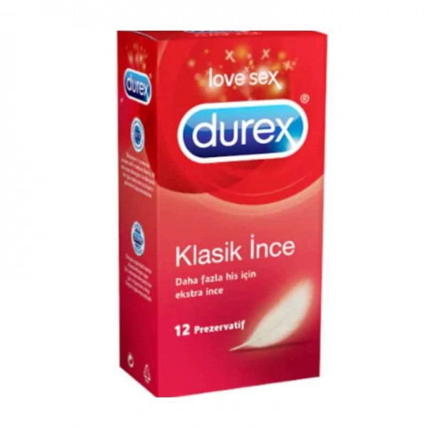 DUREX PREZERVATİF KLASİK İNCE 12Lİ