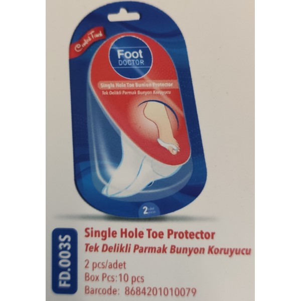 DOCTOR FOOT TEK DELİKLİ PARMAK BUNYON KORUYUCU 2 ADET PK.İÇİ FD 003S