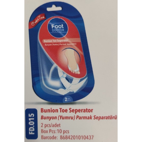 DOCTOR FOOT BUNYON (YUMRU)PARMAK SEPARATÖRÜ 2Lİ PK.İÇİ  FD 0015