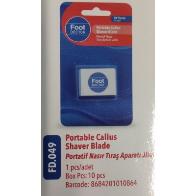 DOCTOR FOOT PORTATİF NASIR TIRAŞ APARATI 10LU YEDEK JİLET FD 0049